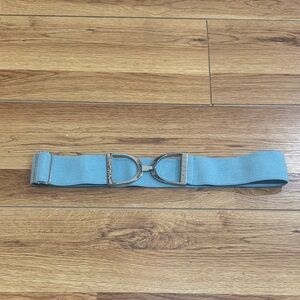 Ellany Blue Equestrian Belt with Silver Buckle